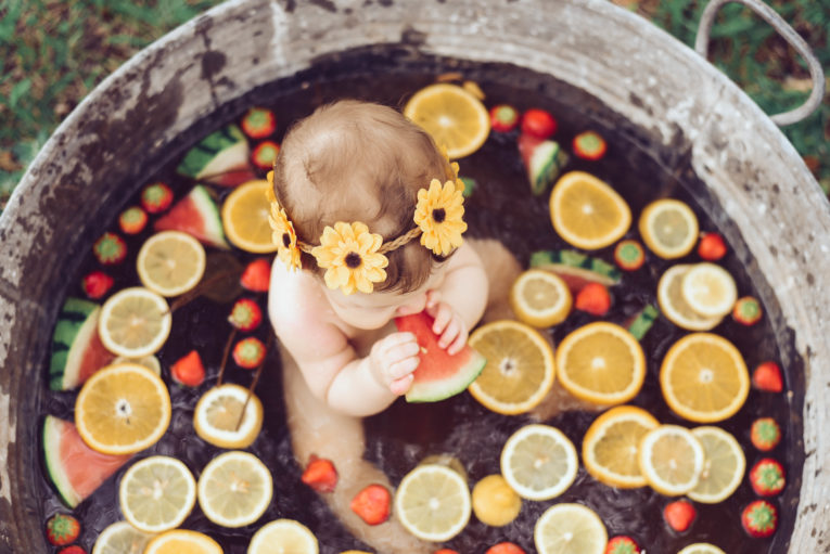 séance photo bébé été